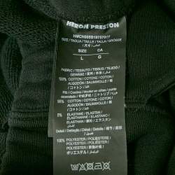 Pre Owned Heron Preston Black Printed Cotton Jersey Sweatpants L