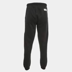 Pre Owned Heron Preston Black Printed Cotton Jogger Pants S