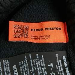 Pre Owned Heron Preston Black Printed Cotton Jogger Pants S