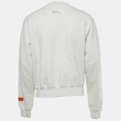 Pre Owned Heron Preston Grey Printed Cotton Sweatshirt S