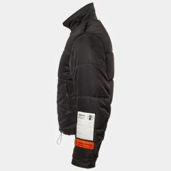 Pre Owned Heron Preston Black Nylon Puffer Jacket XXS