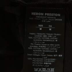 Heron Preston Black Cotton Graphic Skull Print Long Sleeve T Shirt M