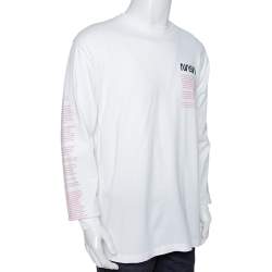 Heron Preston White Nasa Facts Print Cotton Jumper S