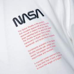 Heron Preston White Nasa Facts Print Cotton Jumper S