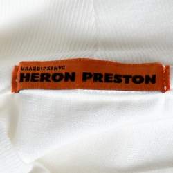 Heron Preston White CTNMB Embroidered Cotton Turtleneck T-Shirt M