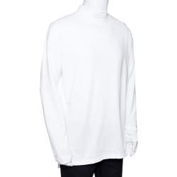 Heron Preston White CTNMB Embroidered Cotton Turtleneck T-Shirt M