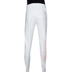 Heron Preston White Knit NASA Track Pants M 
