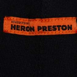 Heron Preston  Black Cotton Knit Elasticized Waist Shorts M