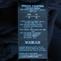 Heron Preston  Black Cotton Knit Elasticized Waist Shorts M