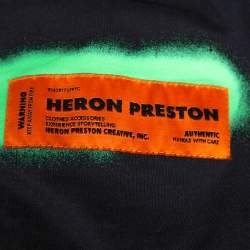 Heron Preston Black CTNMB Spray Paint Cotton Crew Neck T-Shirt XS