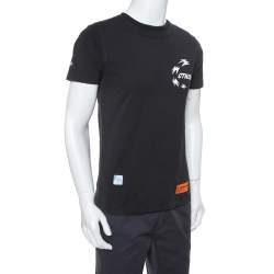 Heron Preston Black Chinese Heron Print Cotton T-Shirt XS