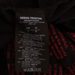 Heron Preston Black Cotton NASA Facts Logo Print Short Sleeve T-Shirt S