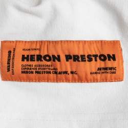 Heron Preston White Cotton Logo T-Shirt M
