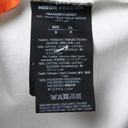 Pre Owned Heron Preston White Herons Print Cotton Crew Neck Oversized T-Shirt S