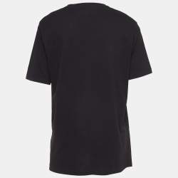 Heron Preston Black Graphic Print Cotton Crew Neck T-Shirt S