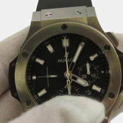 Hublot Black Stainless Steel Big Bang  Automatic Men's Wristwatch 44 mm