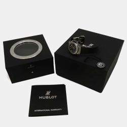 Hublot Black Stainless Steel Big Bang  Automatic Men's Wristwatch 44 mm