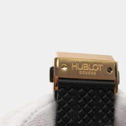 Hublot Black 18k Rose Gold Big Bang Automatic Men's Wristwatch 44 mm