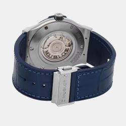 Hublot Blue Stainless Steel Classic Fusion 511.NX.7170.LR Automatic Men's Wristwatch 42 mm