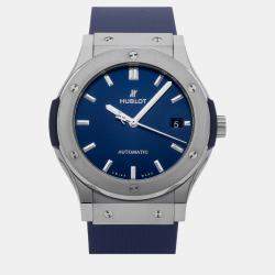 Hublot Blue Titanium Classic Fusion 511.NX.7170.RX Automatic Men's Wristwatch 45 mm