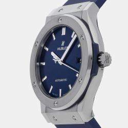 Hublot Blue Titanium Classic Fusion 511.NX.7170.RX Automatic Men's Wristwatch 45 mm