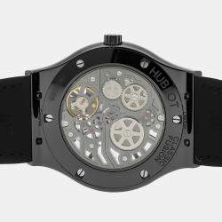 Hublot Skeleton Ceramic Classic Fusion 515.CM.0140.LR Manual Winding Men's Wristwatch 45 mm