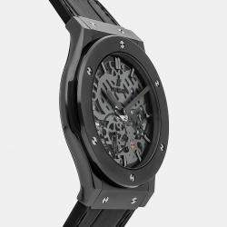 Hublot Skeleton Ceramic Classic Fusion 515.CM.0140.LR Manual Winding Men's Wristwatch 45 mm