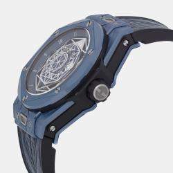 Hublot Blue Ceramic Big Bang Sang Bleu II 415.EX.7179.VR.MXM19 Automatic Men's Wristwatch 45mm
