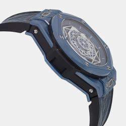 Hublot Blue Ceramic Big Bang Sang Bleu II 415.EX.7179.VR.MXM19 Automatic Men's Wristwatch 45mm
