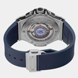Pre Owned Hublot Blue Stainless Steel Big Bang Chelsea Football Club 301.SY.7129.LR.CFC17 Automatic Men's Wristwatch 44 mm