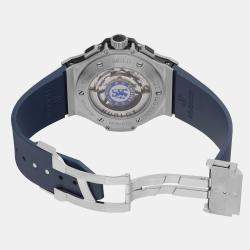 Pre Owned Hublot Blue Stainless Steel Big Bang Chelsea Football Club 301.SY.7129.LR.CFC17 Automatic Men's Wristwatch 44 mm