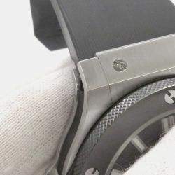 Hublot Black Stainless Steel Ceramic Big Bang Automatic Men's Wristwatch 44 mm