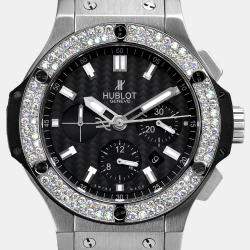 Hublot Customised Black Diamond Big Bang 301.SM.1770.GR Automatic Men's Wristwatch 44 mm