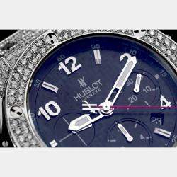 Hublot Customised Black Diamond Big Bang 301.SX.130.RX Automatic Men's Wristwatch 44 mm