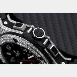 Hublot Customised Black Diamond Big Bang 301.SX.130.RX Automatic Men's Wristwatch 44 mm