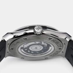 Hublot Black Titanium Diamond Rubber Alligator Leather Classic Fusion 511.NX.1171.LR.1104 Women's Wristwatch 45 mm