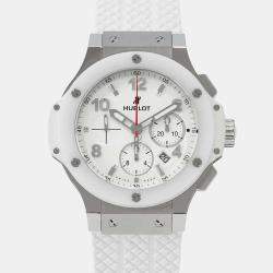 Hublot White Ceramic Big Bang 301.SE.230.RW Automatic Men's Wristwatch 44 mm