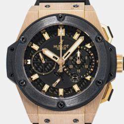 Hublot King Power 709.OM.1780.RX Automatic Black 18k Rose Gold Men's Wristwatch 48mm