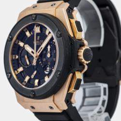 Hublot King Power 709.OM.1780.RX Automatic Black 18k Rose Gold Men's Wristwatch 48mm