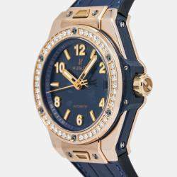 Hublot Big Bang OneClick 465.OX.7180.LR.1204 Automatic Blue 18k Rose Gold Men's Wristwatch 39mm