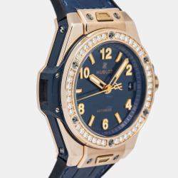 Hublot Big Bang OneClick 465.OX.7180.LR.1204 Automatic Blue 18k Rose Gold Men's Wristwatch 39mm