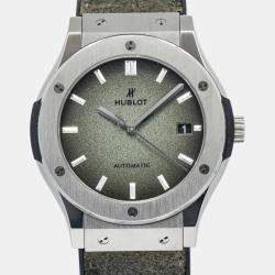 Hublot Green Titanium Classic Fusion Automatic Men's Wristwatch 45 mm