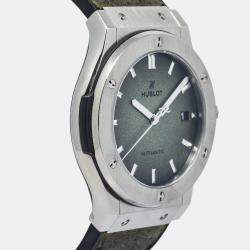 Hublot Green Titanium Classic Fusion Automatic Men's Wristwatch 45 mm