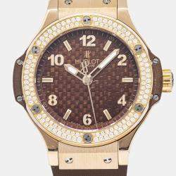 Hublot Big Bang 361.PC.3380.RC.1104 Quartz Cappuccino 18k Rose Men's Wristwatch 38mm