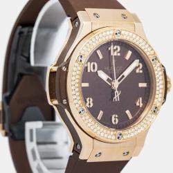 Hublot Big Bang 361.PC.3380.RC.1104 Quartz Cappuccino 18k Rose Men's Wristwatch 38mm