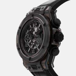 Pre-Owned Hublot Big Bang Unico All Black Sapphire 411.JB.4901.RT