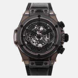 Pre-Owned Hublot Big Bang Unico All Black Sapphire 411.JB.4901.RT