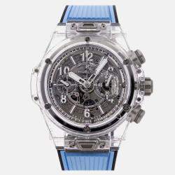 مملوكة مسبقًا ساعة يد رجالية هوبلو بيج بانغ يونيكو إصدار محدود 411.JX.4802.RT مستخدمة