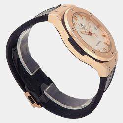 Pre Owned Hublot Classic Fusion 511.PX.2610.LR Automatic Silver 18k Rose Gold Men's Wristwatch 45 mm