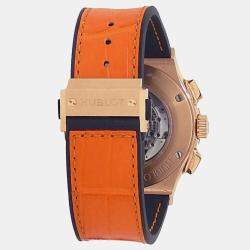 Pre Owned Hublot Classic Fusion 521.OX.2611.LR Automatic Silver 18k Rose Gold Men's Wristwatch 45 mm